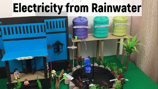 Generate electricity using rainwater at home  Renewable energy  Hydropower  Rainwater harvesting [upl. by Recnal363]