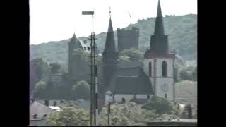 Bingen Germany Road trip along the Rhine River Castles 1989 [upl. by Ellinnet]