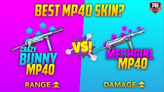 Crazy Bunny Mp40 Vs Mechanical Mechgirl Mp40  BEST MP40 SKIN  FREEFIRE [upl. by Fernald]