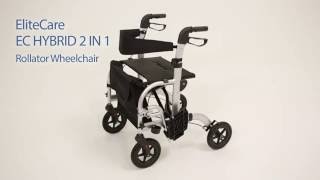 EliteCare Hybrid 2 in 1 Rollator Wheelchair  Fenetic Wellbeing [upl. by Assin]