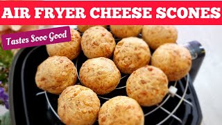 BEST EVER AIR FRYER MINI CHEESE SCONES  NO SUGAR NO EGGS How To Air fry Scones From Scratch [upl. by Dunson]