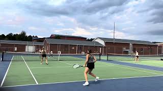 10324 JM amp Joely Exhibition Doubles vs South Iredell 80 W [upl. by Luckett937]