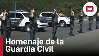 ️El homenaje de la Guardia Civil al paso de la comitiva fúnebre del teniente coronel asesinado [upl. by Sulrac744]