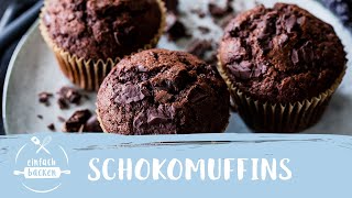 Schokomuffins – saftig amp schnell  Einfach Backen [upl. by Shifra]