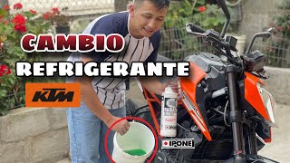 CAMBIO DE REFRIGERANTE KTM Duke 250 [upl. by Nnairak]