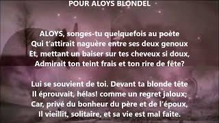 Pour Aloys Blondel  François Coppée lu par Yvon Jean [upl. by Lrat702]