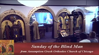 Sunday of the Blind Man 60924 Assumption Greek Orthodox Church Chicago [upl. by Yvonner]