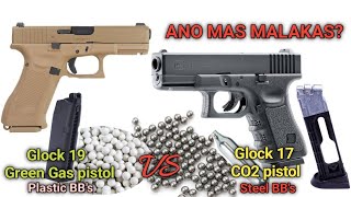 Kaya Ba BASAGIN Ang Bote Ng REDHORSE  Testing my Glock 17 co2 pistol Vs Gloc 19 Green Gas Pistol [upl. by Ricard]