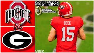 4 Ohio State vs 1 Georgia National Championship Simulation College Football 25 [upl. by Notyalc932]