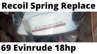 How To Replace The Pull Start Recoil Spring On An Outboard Motor [upl. by Enyaht]