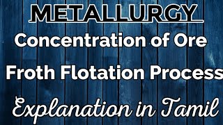 Metal3Froth floatation ProcessConcentration of oresExplanation in TamilTN 12th Std [upl. by Aihsekram579]