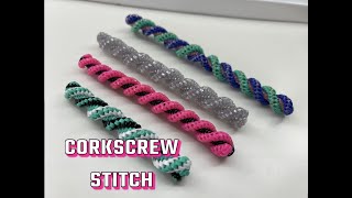 CORKSCREW stitch with Gimp  Boondoggle [upl. by Onivag]