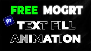 Text Animation Premiere Pro  FREE MOGRT [upl. by Atalaya]