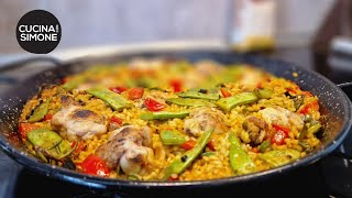 Paella Velenciana  Ricetta tradizionale originale [upl. by Annoynek567]