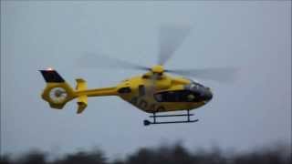 Landung im Regen von Christoph 70 EC135 DHSHP Flugplatz Schöngleina [upl. by Vey]