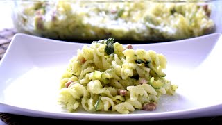 PASTA FREDDA CON FINTO PESTO DI ZUCCHINE E PANCETTA  Primi Piatti Estivi Semplici [upl. by Naniac]