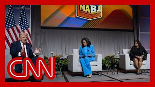 Trump goes on rant questioning Harris race at Black journalists convention [upl. by Manning]