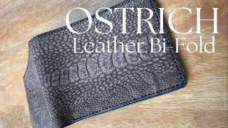 Handcrafting an Ostrich Leather Bifold  ASMR [upl. by Willner]