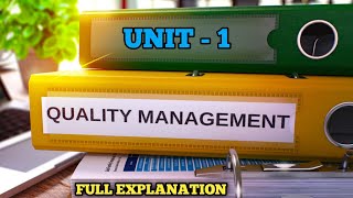 Quality Management Aktu ✓Unit 1 Full Explanation qualitymanagement aktu smartengineerbabu [upl. by Yelsa]