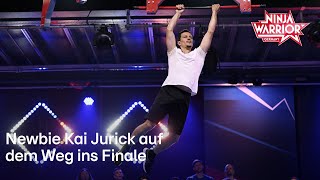 Newbie Kai Jurick kämpft sich bei seiner ersten Teilnahme ins Finale  Ninja Warrior Germany 2022 [upl. by Nedra]