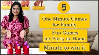 5 Fun Games for Party  Indoor games  One minute games  Kitty Party Games 2023 [upl. by Noskcaj]