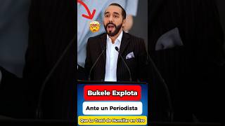 Bukele estalló contra un periodista que le tendió una trampa delante de todos 🇸🇻🫢🕳️ [upl. by Yablon393]