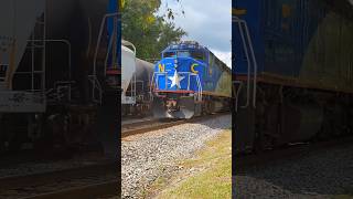 Amtrak Piedmont train P075 meets CSX local train L620 at the quotWaffle Housequot signals 9252024 [upl. by Justicz]