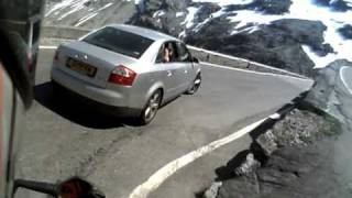 Swiss biker fall down on the Stelvio [upl. by Trella575]