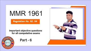 MMR 1961 ll Reg 32 34 ll Part 6 ll Objective questions ll Important for metal mines exam [upl. by Sydalg]