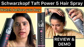 Schwarzkopf Taft Power 5 Hair Spray Review  How to use schwarzkopf taft hair lacquer [upl. by Pillihpnhoj]