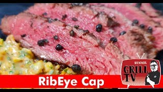 quotKing of Steaksquot Ribeye Deckel Cap  Sizzle Zone mit Crunch Kräuterbutter rummelgrilltv [upl. by Zilef]