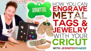 How to Engrave Dog Tags amp Jewelry on a Cricut [upl. by Meli86]