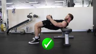 DB Hip Thrust  Execution Series  PhysiqueDevelopmentcom [upl. by Hazlett]