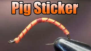 Pig Sticker Worm  Easy Beginner Fly To Start Tying Flies [upl. by Annhoj]