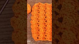 Orange 🍊 Scalloped Panel Crochet Stitch TheKnitBoss [upl. by Lukas]