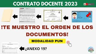 𝐎𝐑𝐃𝐄𝐍 𝐃𝐄 𝐃𝐎𝐂𝐔𝐌𝐄𝐍𝐓𝐎𝐒 𝐁𝐈𝐄𝐍 𝐄𝐗𝐏𝐋𝐈𝐂𝐀𝐃𝐎  CONTRATO DOCENTE 2023 [upl. by Raimondo]