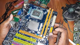 Biostar Motherboard No Display Problem Repair G31M7TE  Power Problem Repair By Tanvir Computer [upl. by Illom]