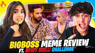 I LAUGH  I EAT CHILLI Try Not To Laugh Challenge  BIGBOSS MEME REVIEW [upl. by Leizo]