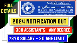 NIACL Assistant 2024 Full Notification Out [upl. by Gwenneth62]