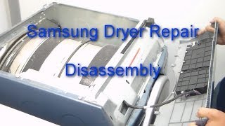 Samsung Dryer Repair  How to Disassemble [upl. by Eolc]