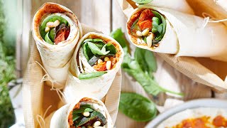 Recept – Duo van wraps met gegrilde groenten – Colruyt [upl. by Sollars]