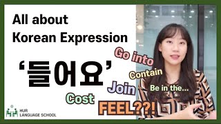 Korean FAQ All about Korean expression 들어요 [upl. by Atinahs]