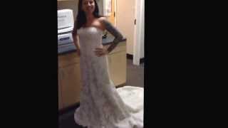 Maunalee Tries on Dress Donated for Hero Appreciation Day 2014 [upl. by Akimrehs]