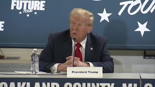 Trump holds roundtable discussion in Auburn Hills [upl. by Eciened654]