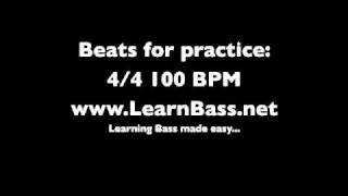 Beats to practice to 44 100BPM LearnBassnet [upl. by Akenet]