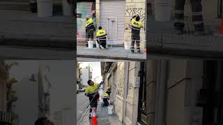 Restauramos y pintamos las fachadas vandalizadas de edificios del Microcentro [upl. by Aven]