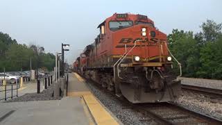 A FLYING 70 MPH BNSF intermodal train zooms by La Plata MO on July 15 2023 [upl. by Lower]