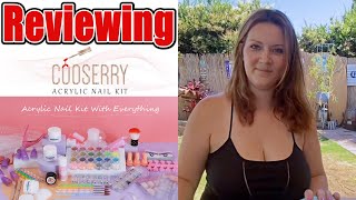 Cooserry Acrylic Nail Kit with Liquid Monomer Review [upl. by Annekcm37]