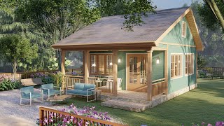 400 sqft  Tiny House Design 6 x 6 m  20 x 20 Ft  Cozy Home Living [upl. by Maroj]