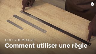 Comment utiliser une règle  Menuiserie [upl. by Huston]